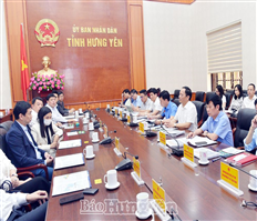 Đồng chí Chủ tịch UBND tỉnh Trần Quốc Văn làm việc với đoàn doanh nghiệp Quỹ đầu tư TAM