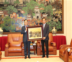 Bí thư Tỉnh ủy Nguyễn Hữu Nghĩa tiếp và làm việc với Đại sứ đặc mệnh toàn quyền Hàn Quốc tại Việt Nam