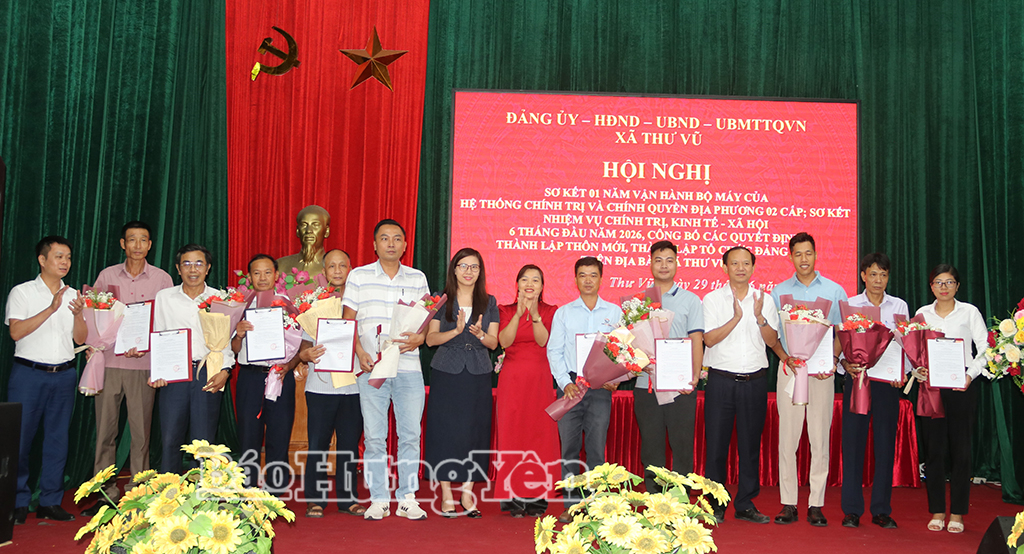 Xã Thư Vũ còn 18 thôn sau sắp xếp