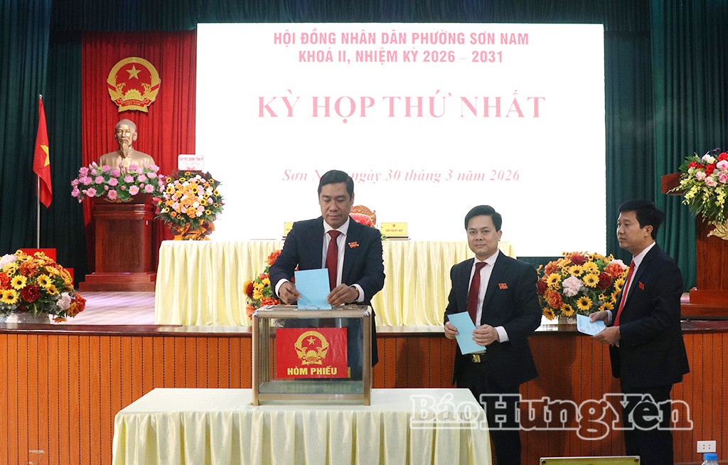 HĐND phường Sơn Nam khóa II, nhiệm kỳ 2026 – 2031 tổ chức kỳ họp thứ nhất