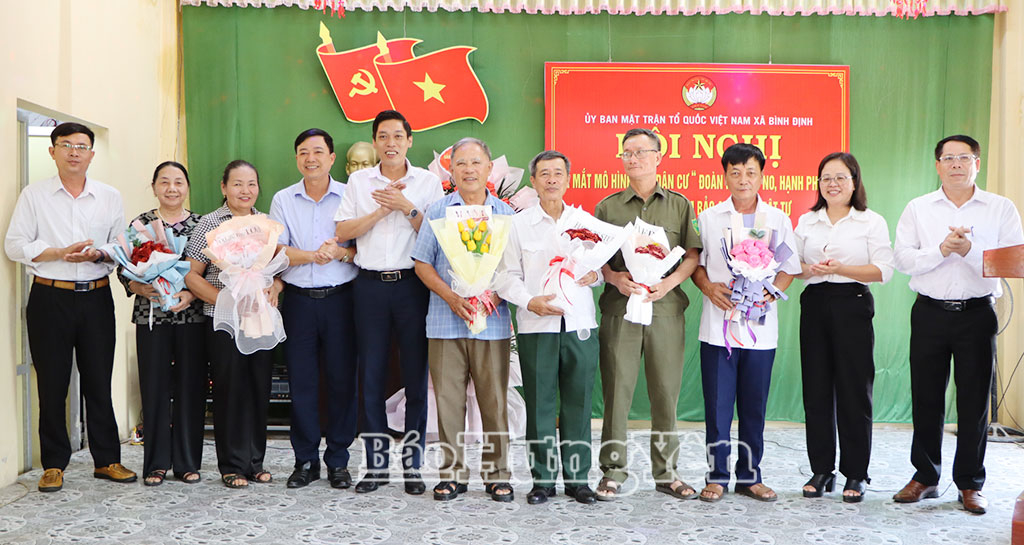 Xã Bình Định, Đông Hưng ra mắt mô hình khu dân cư “Đoàn kết, ấm no, hạnh phúc”