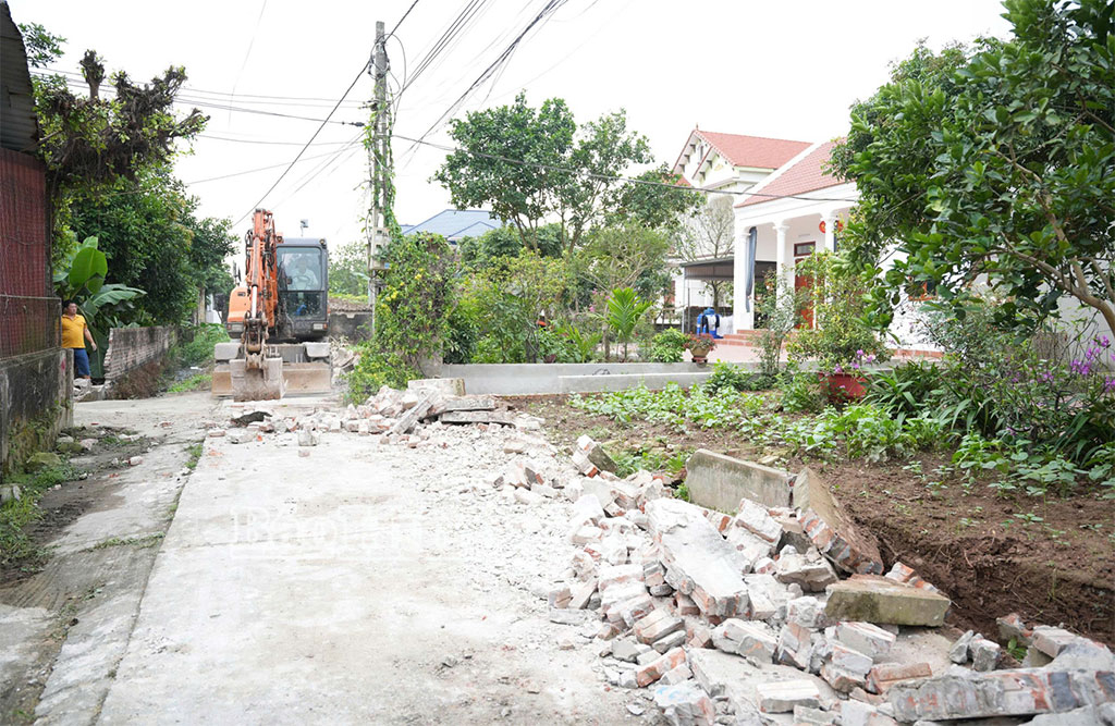 Xã Phạm Ngũ Lão giải phóng mặt bằng thực hiện dự án giao thông