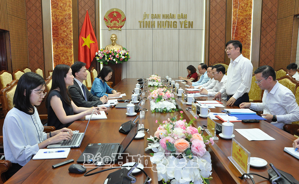 Đồng chí Phó Chủ tịch UBND tỉnh Phạm Văn Nghiêm làm việc với đoàn công tác Cơ quan hợp tác quốc tế Nhật Bản tại Việt Nam