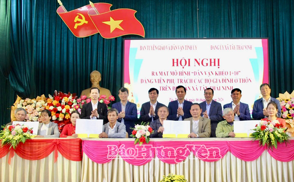 Xã Tây Thái Ninh: Ra mắt mô hình "Dân vận khéo 1+10"