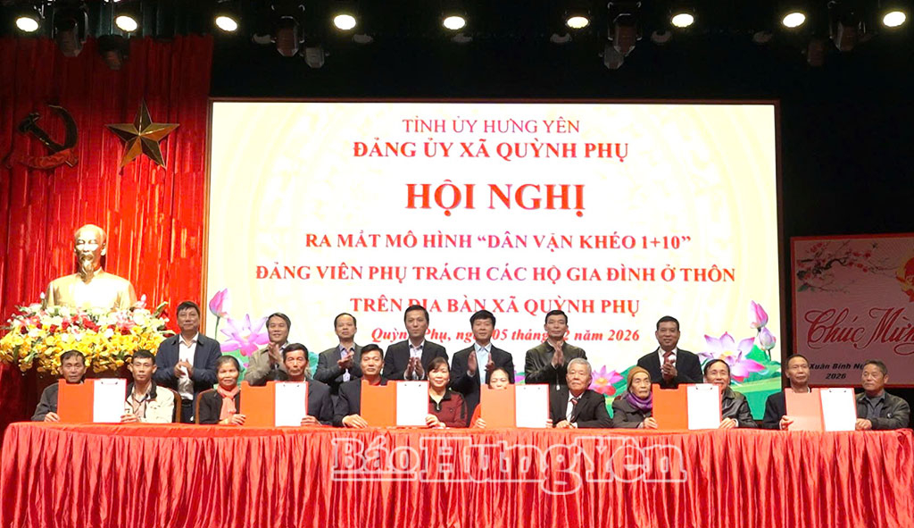 Xã Quỳnh Phụ: Ra mắt mô hình “Dân vận khéo 1+10”