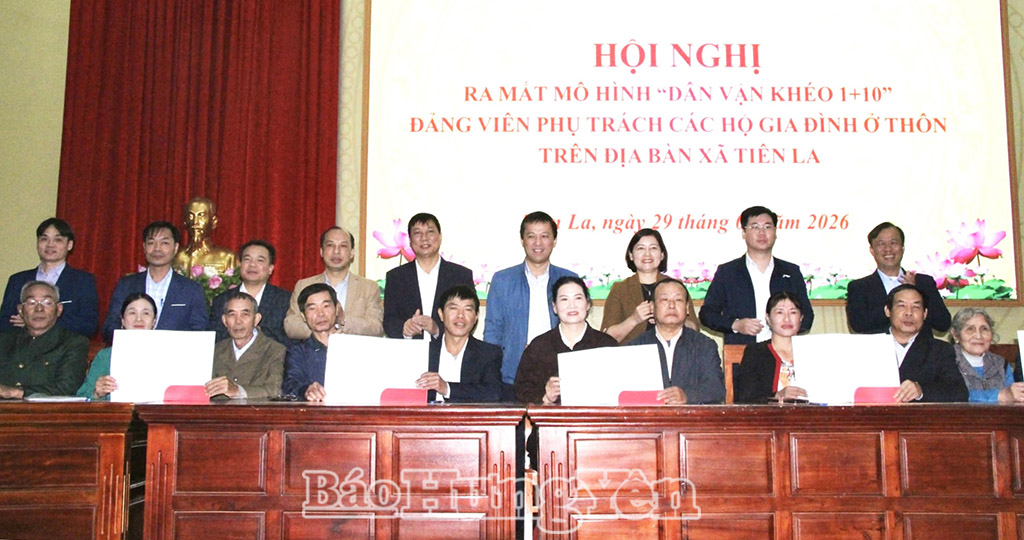 Xã Tiên La: Ra mắt mô hình "Dân vận khéo 1+10"