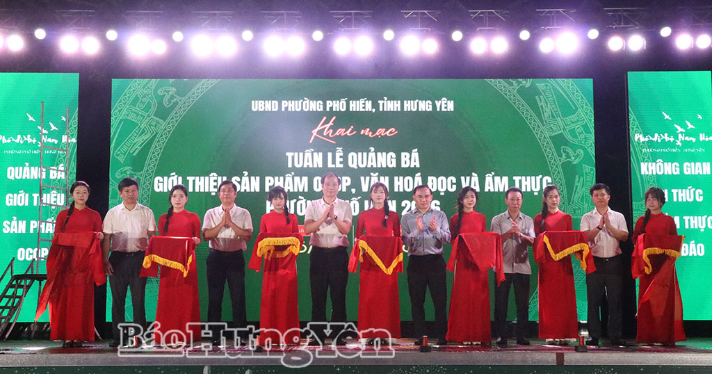 Khai mạc Tuần lễ quảng bá giới thiệu sản phẩm OCOP, văn hóa đọc và ẩm thực phường Phố Hiến năm 2026