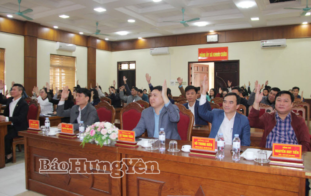 Xã Khoái Châu: Lấy ý kiến cử tri nơi công tác với người được dự kiến giới thiệu ứng cử đại biểu HĐND tỉnh, đại biểu HĐND xã, nhiệm kỳ 2026-2031