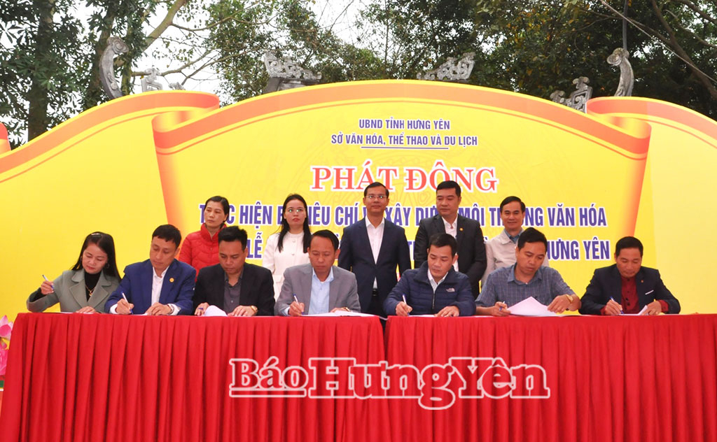 Phát động thực hiện Bộ tiêu chí về xây dựng môi trường văn hóa trong lễ hội truyền thống tỉnh Hưng Yên