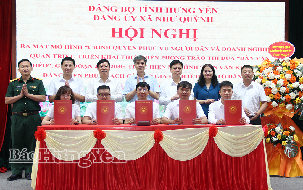 Xã Như Quỳnh: Ra mắt mô hình “Chính quyền phục vụ người dân và doanh nghiệp”