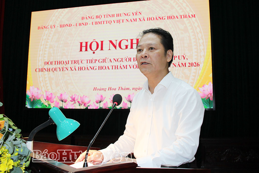Xã Hoàng Hoa Thám: Đối thoại giữa người đứng đầu cấp ủy, chính quyền xã với Nhân dân