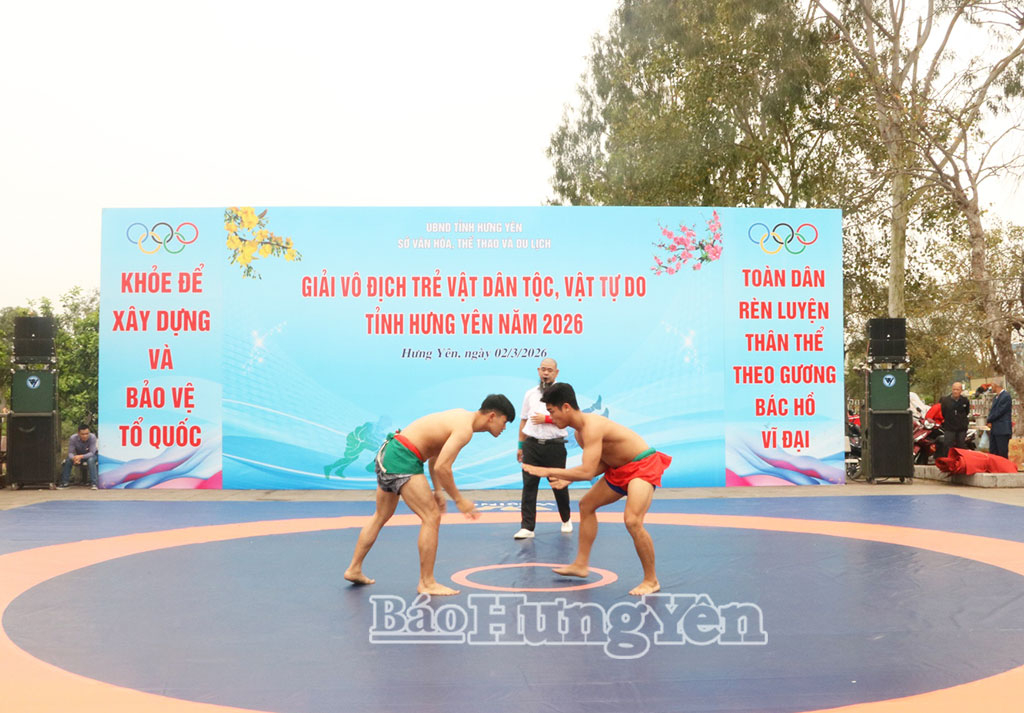 Giải vô địch trẻ vật dân tộc, vật tự do tỉnh Hưng Yên mở rộng năm 2026