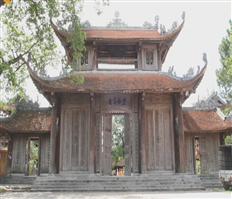 Nom village with special fascinating buildings