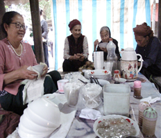 Fish porridge in Go market