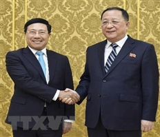 Deputy Prime Minister and Minister of Foreign Affairs Pham Binh Minh paid a working visit to the Democratic People's Republic of Korea