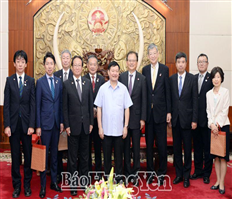 Chủ tịch UBND tỉnh Nguyễn Văn Phóng tiếp và làm việc với đoàn công tác của thành phố Kokubunji (Nhật Bản)
