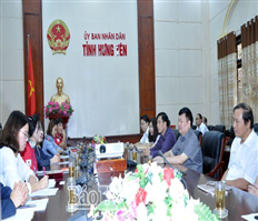 Chủ tịch UBND tỉnh Nguyễn Văn Phóng tiếp và làm việc với đoàn công tác của thành phố Daejeon (Hàn Quốc) hoạt động tình nguyện tại Hưng Yên