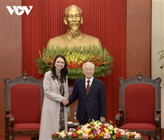 Tổng Bí thư Nguyễn Phú Trọng tiếp Thủ tướng New Zealand Jacinda Ardern