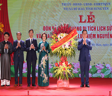 The ceremony to receive the Certificate of national historical relic ranking and inaugurate the Nguyen Thien Thuat Memorial site