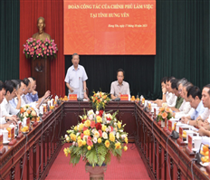 Đoàn công tác của Chính phủ làm việc tại tỉnh