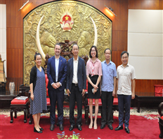 Leaders of the Provincial People's Committee received and worked with the Trade and Investment Counselor of the Australian Embassy