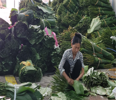 Lá dong xã Quảng Châu xuất ngoại