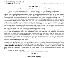 Lời kêu gọi ủng hộ Nhân dân bị thiệt hại do cơn bão số 3 gây ra