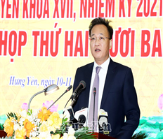 Bài phát biểu của đồng chí Nguyễn Hữu Nghĩa, Ủy viên BCH Trung ương Đảng, Bí thư Tỉnh ủy tại kỳ họp