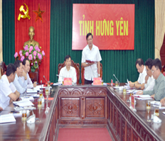 Đoàn khảo sát của Văn phòng Trung ương Đảng làm việc tại tỉnh Hưng Yên về tình hình phát triển công nghiệp gắn với BVMT