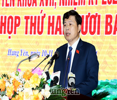Phát biểu khai mạc kỳ họp của đồng chí Trần Quốc Toản, Phó Bí thư Thường trực Tỉnh ủy, Chủ tịch HĐND tỉnh