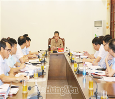 Đồng chí Bí thư Tỉnh uỷ Nguyễn Hữu Nghĩa làm việc với Thường trực Thành ủy Hưng Yên, Thị ủy Mỹ Hào, Huyện ủy Văn Giang về tình hình thực hiện chương trình phát triển đô thị