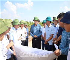 Bí thư Tỉnh uỷ Nguyễn Hữu Nghĩa kiểm tra tiến độ triển khai một số dự án giao thông