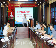 Họp Ban Tổ chức Giải báo chí về xây dựng Đảng (Giải Búa liềm vàng) tỉnh Hưng Yên năm 2024