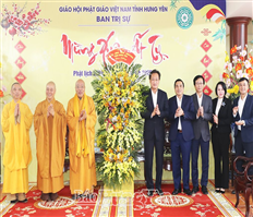 Đoàn công tác của Tỉnh ủy, HĐND, UBND, Ủy ban MTTQ Việt Nam tỉnh thăm, chúc Tết Giáo hội Phật giáo Việt Nam tỉnh