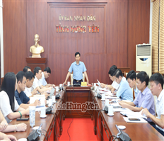 UBND tỉnh họp nghe báo cáo tiến độ thực hiện Dự án sân golf Cồn Vành