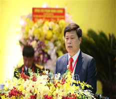 Báo cáo chính trị của Ban Chấp hành Đảng bộ tỉnh do đồng chí Trần Quốc Toản, Phó Bí thư Thường trực Tỉnh ủy trình bày tại Đại hội