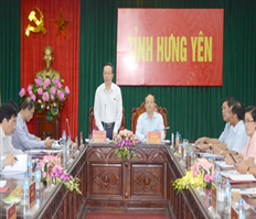 Phó Chủ tịch Quốc hội Phùng Quốc Hiển thăm và làm việc tại Hưng Yên