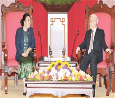 Tổng Bí thư Nguyễn Phú Trọng tiếp Đoàn đại biểu Ban Đối ngoại T.Ư Đảng Nhân dân Cách mạng Lào